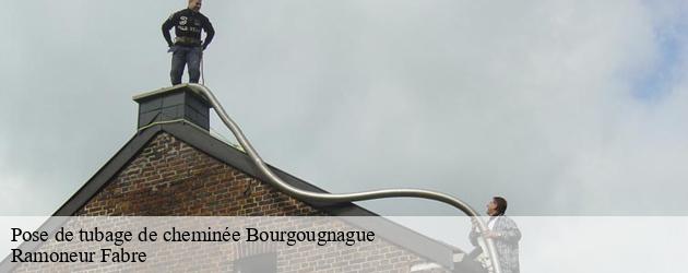 Une pose de tubage de cheminée dans les normes avec Ramoneur Fabre à Bourgougnague